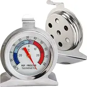2Pcs Refrigerator Thermometers, Refrigerator Freezer Large Dial Thermometer for Refrigerator Freezer Fridge Cooler