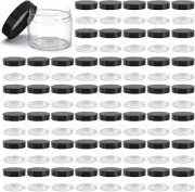 50 Pieces 4Oz Plastic Jars with Lids Clear round Cosmetic Container Empty Storag