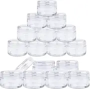 20g/20ml Cosmetic Container Jars Clear Plastic Empty Round Jars with Screw Cap Lid for Organizing Cosmetic, Lotion, Creams, Food, Pet Food, Kitchen Seasoning and More (20 Pieces)