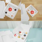 6Pcs Cupcake Box Paper Clear PVC Mini Cake Box 12.7cm High Cup Mini Cake Box