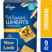 Kroger Original Woven Whole Wheat Crackers 9 oz - Pack of 3