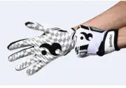 Boodun Baseball Batting Gloves White Red American Football Gloves Full Finger