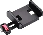 Phone Holder Phone Clamp Clip with 1/4 Inch Screw Rotary Knob 360° Rotation for Stabilizer Gimbal Acc ory Repla ent for iSteady Pro 2/3 Black One Size