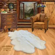 Sheepskin Nursery Rug - Quatro - Premium Plush Faux Fur - Soft Designer Shag