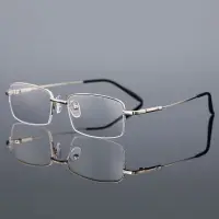 在飛比找蝦皮購物優惠-近視眼鏡 平光眼鏡 素顏眼鏡 男士近視鏡成品半框記憶金屬近視