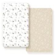 Stretch Ultra Soft Jersey Knit Fitted Crib Sheets Set 2 Pack，Fit All Standard...