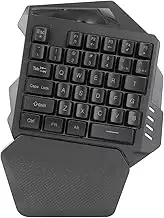One Handed Gaming Keyboard, 35 Keys 2.4Ghz Wireless RGB Backlit Mini Gaming Keypad with Recessed Keycap Rechargeable 2000mAh Portable Mini Keypad for Computer PC Gamer