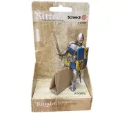 2003 Schleich World Of Knights Foot Soldier Figure w/ Sword & Lion Shield