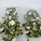 Fake Rose Blossom Vine Garland Artificial Flowers Wreath Plants Wedding clRgA
