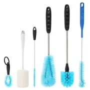 Water Bottle Brush Cleaner Kit, 6 Pack Straw Cleaner Brushes (Blue)