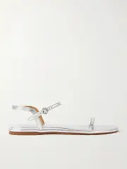 [Aeyde] Aeyde - Nettie Metallic Leather Sandals - Silver - IT38 IT 38 Silver