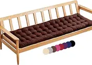 Cushion Thick Bench Cushion 2 Seater Soft Bench Seat Pad 120cm/160cm/170cm Non-Slip Furniture Swing Long Seat Pad with Ties for Indoor Outdoor Garden Home Office Sofa Cushion Patio (Color