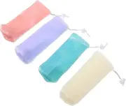 BIUDECO Foaming Net Bag for Soap Bars 8pcs Hanging Soap Saver Thick Foam Net Face Storage