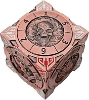 Spinner Dice 7-in-1 Metal DND Set – Premium Copper RPG Dice with 3D Monster Reliefs, Gyro Spinner & Collector’s Box for D&D
