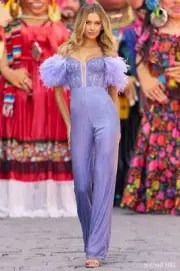 Sherri Hill Jumpsuit 55352 Red Size 4