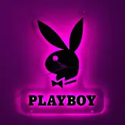 Playboy Bunny Neon Wall Clock