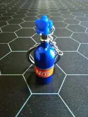 BLUE NOS BOTTLE JDM HIDDEN STORAGE STASH BOX KEYCHAIN KEYRING *