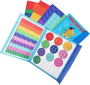 Angoily 1set Magnetic Fraction Board Educational Toy for Boy Girl Interactive Math Learning for Recognition Cognitive Skills Development and Hands Play for Preschool and Early Learning