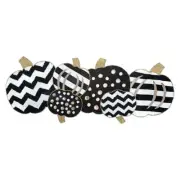 Mackenzie Childs Pumpkin Beaded Table Runner Black & White Designer Fall Decor