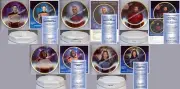 FIVE Star Trek: Next Generation Hamilton PLATES: Picard/Riker/Data/Troi/Worf!