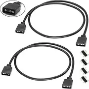 OPSFALCON ARGB Extension Cable, 5V 3 Pin Addressable RGB Extension Cable with 3 Pin Connector for Computer Chassis, ARGB Cable, 11.8 Inches, 2 Pack (ARGB Extension Cable)