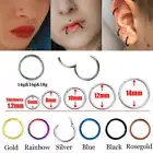 1pc Round Hinged Segment Ring Hoop Ear Lip Nose Piercing Septum Cliker Earrings