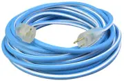 1639SW0061 12/3 100' SJEOW Supreme Extension Cord, Blue/White