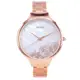 MEDOTA Elegant Glitter 玫瑰雕畫貝殼面簡約優雅女錶手錶 / EG-11401 玫瑰金