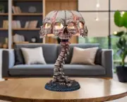 Large Skull and Spine Lamp Gothic Ornament Nemesis Now New & Boxed 37.5cm