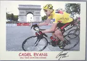 CADEL EVANS signed Print
