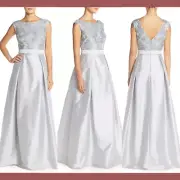NWT $440 Aidan Mattox Lace & Taffeta Ballgown [ SZ 4 ] #N318