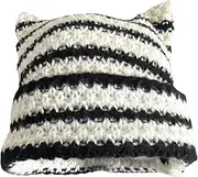 [VEYRNEIC] Crochet Hats for Women Knit Cat Ears Vintage Beanies Women Fox Hat Grunge Goth Slouchy Beanies Y2K Accessories Striped Cap