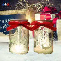 在飛比找PChome24h購物優惠-法國三寶貝鹿樹&聖誕樹許願瓶LED夜燈擺飾
