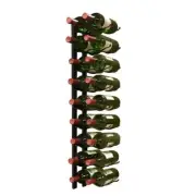 Epicureanist Wine Rack 18Bottle Coated Metal Wall Mount Minimalist Black Modern