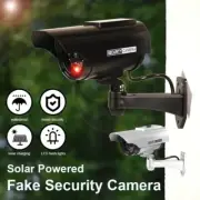 Solar Powered Fake Dummy Surveillance Security Camera CCTV Office Home w/ LED