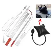 Car Door Lock Out Emergency Open Unlock Key Tools Kit + Black Air Pump Universal Silver black