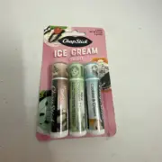ChapStick Ice Cream Classics Lip Balm Limited Edition 3 Count New NWT Fudge
