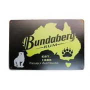 2x Tin Sign Bundaberg Sprint Drink Bar Whisky Rustic Look