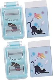 OFFSCH Eraser Cleaners Rollers 2 Pack Mini Eraser Collectors for Desktop Whiteboard Cleaning