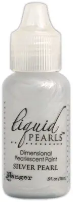 Liquid Pearls Dimensional Pearlescent Paint .5oz-Silver Pearl (Pack of 6)