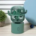 (Green)Portable USB Rechargeable Desktop Electric Fan Mini Cooling