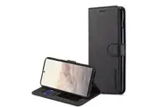 For Google Pixel 6 Wallet Case Flip Leather Card Slots Shockproof Magnetic Stand Cover (Black)