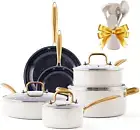 Ceramic Pots and Pans Set - Kitchen Cookware Sets Nontsick Non Toxic Cookware Se