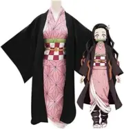 Demom Slayer Kamado Nezuko Costume Kimetsu No Yaiba Anime Cosplay Kids Costume