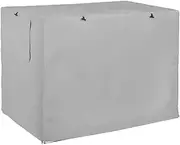 jackfru Dog Cage Cover, 210D Oxford Fabric Dog Cage Cover, Durable, Windproof, Breathable Cover with Window Opening for Dog Crate, Wire Cages, Cage (Grey, XL (124.5 x 79 x 84 cm)