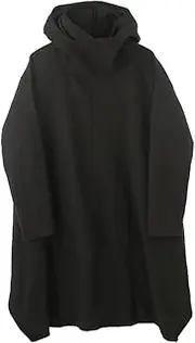 [BYLIA] Men's Casual Hooded Poncho Cape Cloak Loose Long Sleeve Trench Coat Fashion Coat Hoodie Pullover for Party