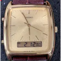在飛比找蝦皮購物優惠-Seiko H601-5050 雙顯示石英錶 精工老錶 日本