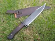 UBR CUSTOM HANDMADE HIGH CARBON STEEL BLACK MAMBA BOWIE KNIFE WITH SHEATH