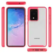 For Samsung S20 Ultra 6.9" Shockproof Heavy Duty Bumper Case CLEAR/PINK