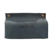 2Pcs Nordic Wind Retro Simple PU Leather Towel Box Tea Wind Bedroom in Household Living Room blue